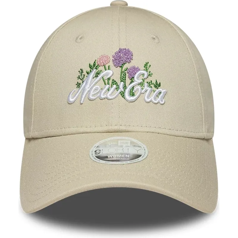 bone-curvo-bege-ajustavel-para-mulheres-9forty-beaded-da-new-era