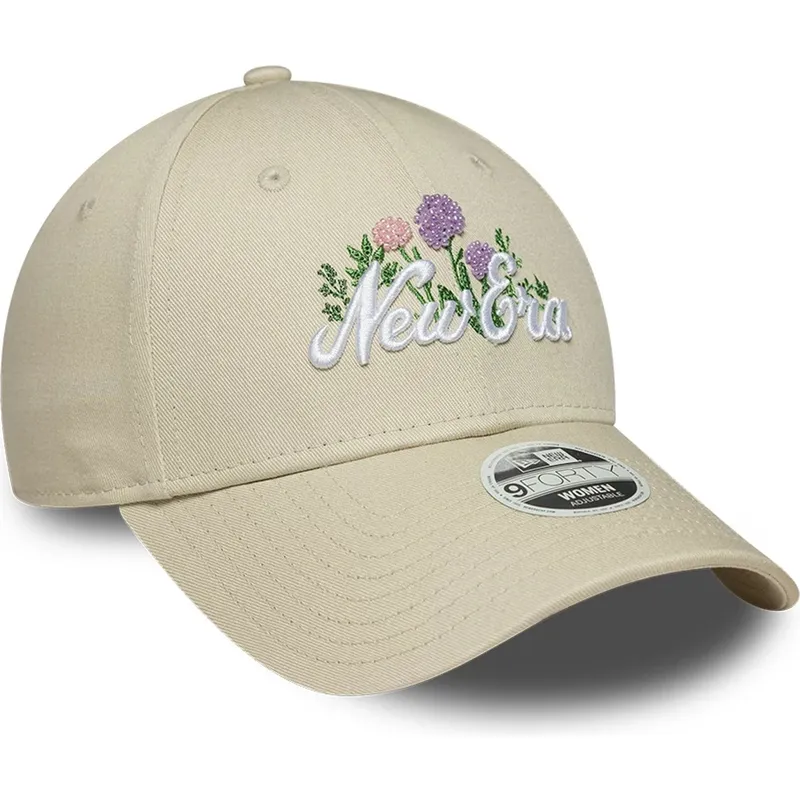 bone-curvo-bege-ajustavel-para-mulheres-9forty-beaded-da-new-era