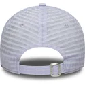 bone-curvo-violeta-ajustavel-com-logo-violeta-para-mulheres-9twenty-seersucker-da-new-york-yankees-mlb-da-new-era