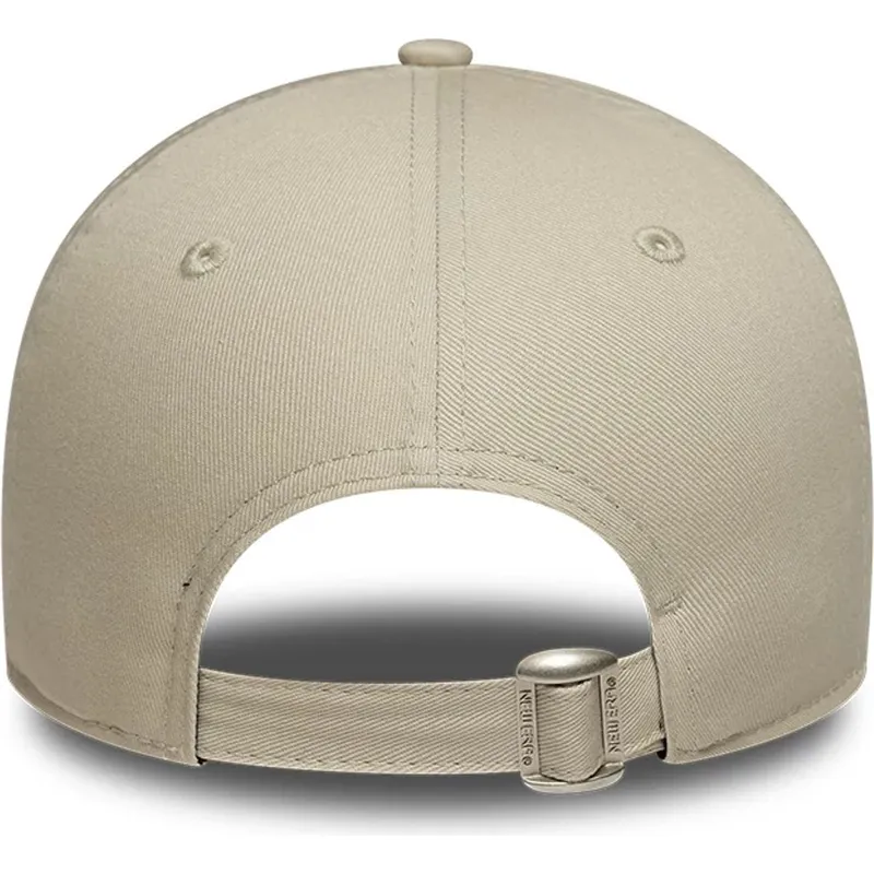 bone-curvo-bege-ajustavel-com-logo-verde-para-mulheres-9forty-league-essential-da-los-angeles-dodgers-mlb-da-new-era