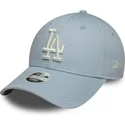 bone-curvo-azul-ajustavel-para-mulheres-9forty-floral-icon-da-los-angeles-dodgers-mlb-da-new-era