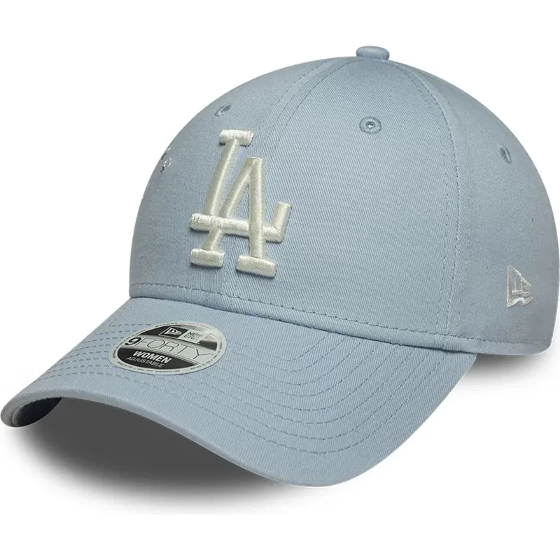 bone-curvo-azul-ajustavel-para-mulheres-9forty-floral-icon-da-los-angeles-dodgers-mlb-da-new-era