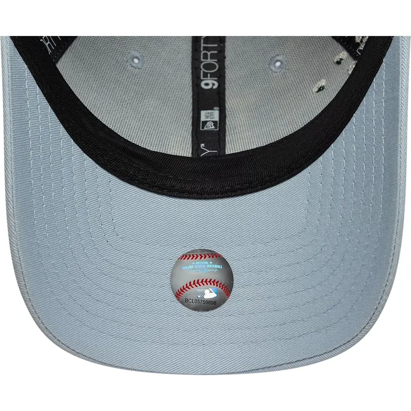 bone-curvo-azul-ajustavel-para-mulheres-9forty-floral-icon-da-los-angeles-dodgers-mlb-da-new-era