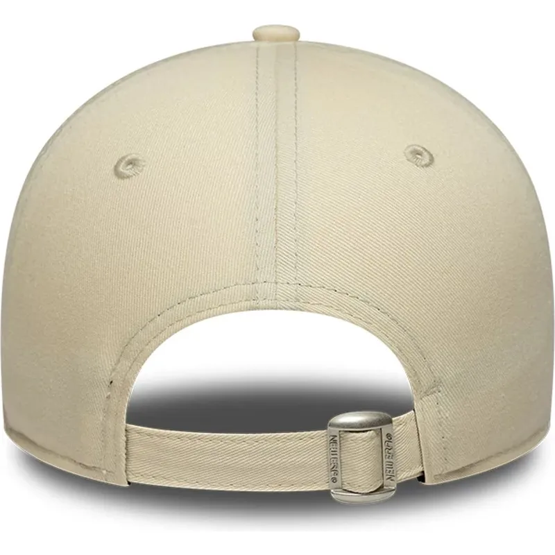 bone-curvo-bege-ajustavel-para-mulheres-9forty-floral-icon-side-da-new-york-yankees-mlb-da-new-era