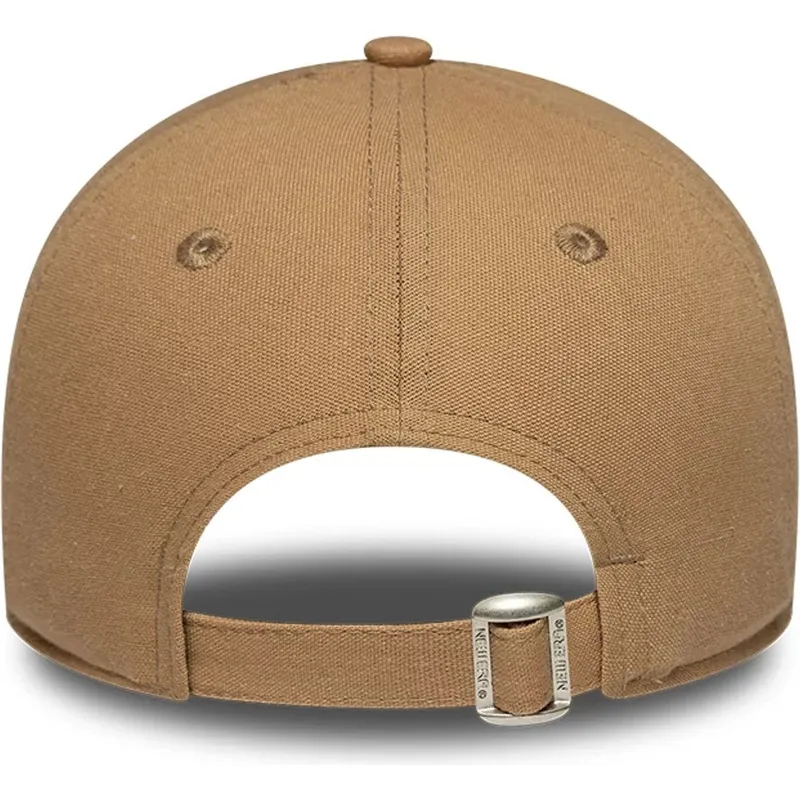 bone-curvo-castanho-ajustavel-para-mulheres-9forty-linen-da-los-angeles-dodgers-mlb-da-new-era