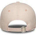 bone-curvo-rosa-claro-ajustavel-para-mulheres-9forty-linen-da-new-york-yankees-mlb-da-new-era
