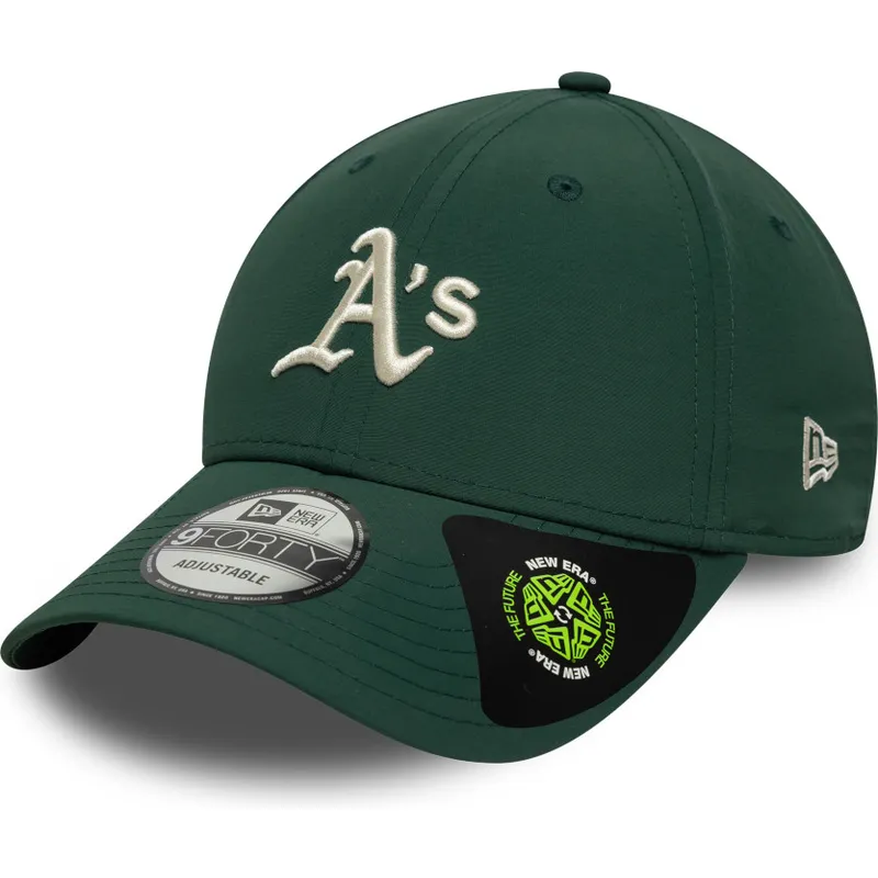 bone-curvo-verde-ajustavel-9forty-recycled-midi-da-oakland-athletics-mlb-da-new-era
