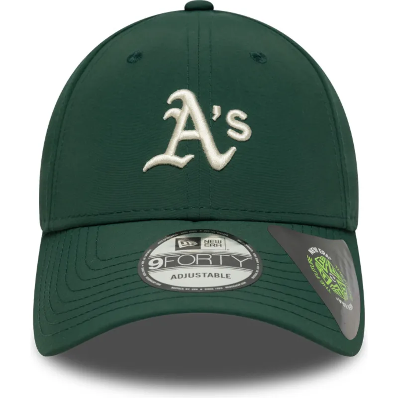 bone-curvo-verde-ajustavel-9forty-recycled-midi-da-oakland-athletics-mlb-da-new-era