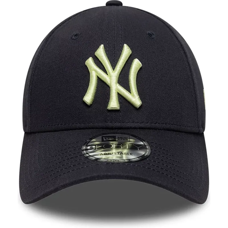 bone-curvo-azul-marinho-ajustavel-com-logo-amarelo-9forty-league-essential-da-new-york-yankees-mlb-da-new-era