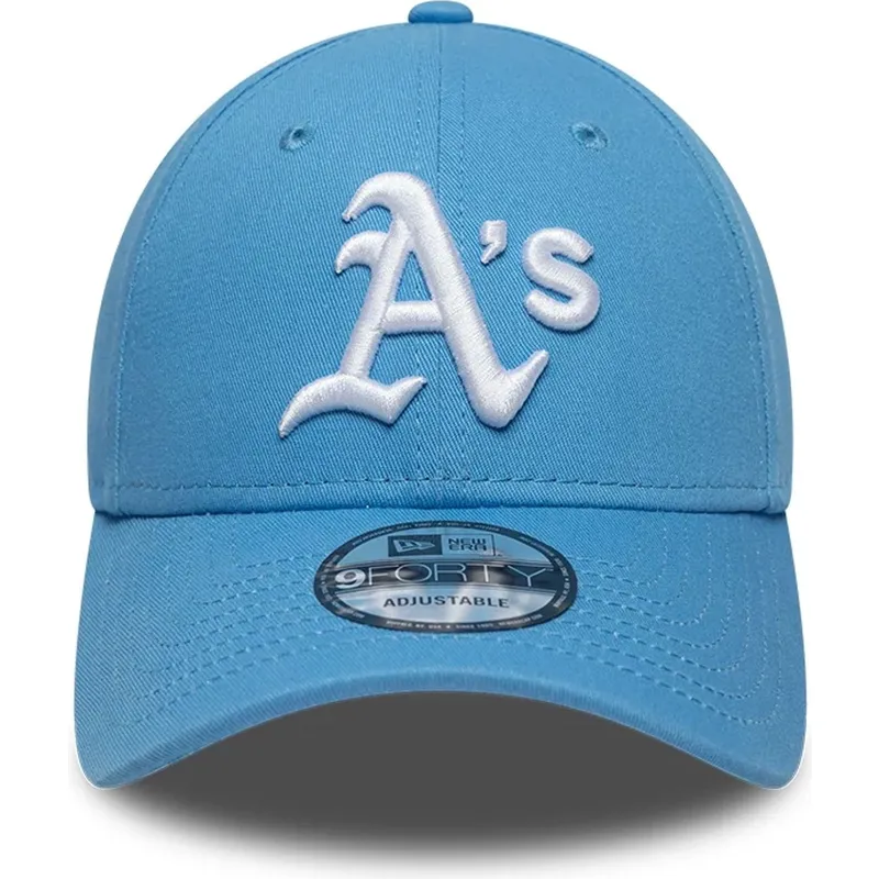 bone-curvo-azul-claro-ajustavel-9forty-league-essential-da-oakland-athletics-mlb-da-new-era
