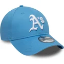 bone-curvo-azul-claro-ajustavel-9forty-league-essential-da-oakland-athletics-mlb-da-new-era
