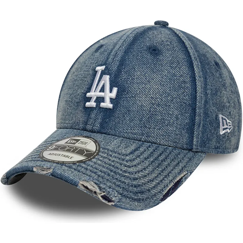 bone-curvo-azul-ajustavel-9forty-acid-wash-denim-da-los-angeles-dodgers-mlb-da-new-era