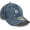 bone-curvo-azul-ajustavel-9forty-acid-wash-denim-da-los-angeles-dodgers-mlb-da-new-era