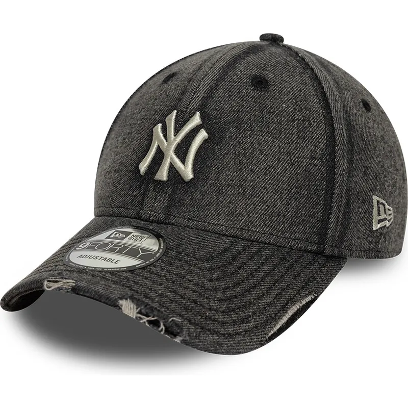 bone-curvo-preto-ajustavel-9forty-acid-wash-denim-da-new-york-yankees-mlb-da-new-era