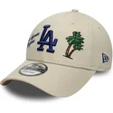 bone-curvo-bege-ajustavel-9forty-city-icon-da-los-angeles-dodgers-mlb-da-new-era