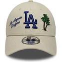 bone-curvo-bege-ajustavel-9forty-city-icon-da-los-angeles-dodgers-mlb-da-new-era