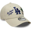bone-curvo-bege-ajustavel-9forty-city-icon-da-los-angeles-dodgers-mlb-da-new-era
