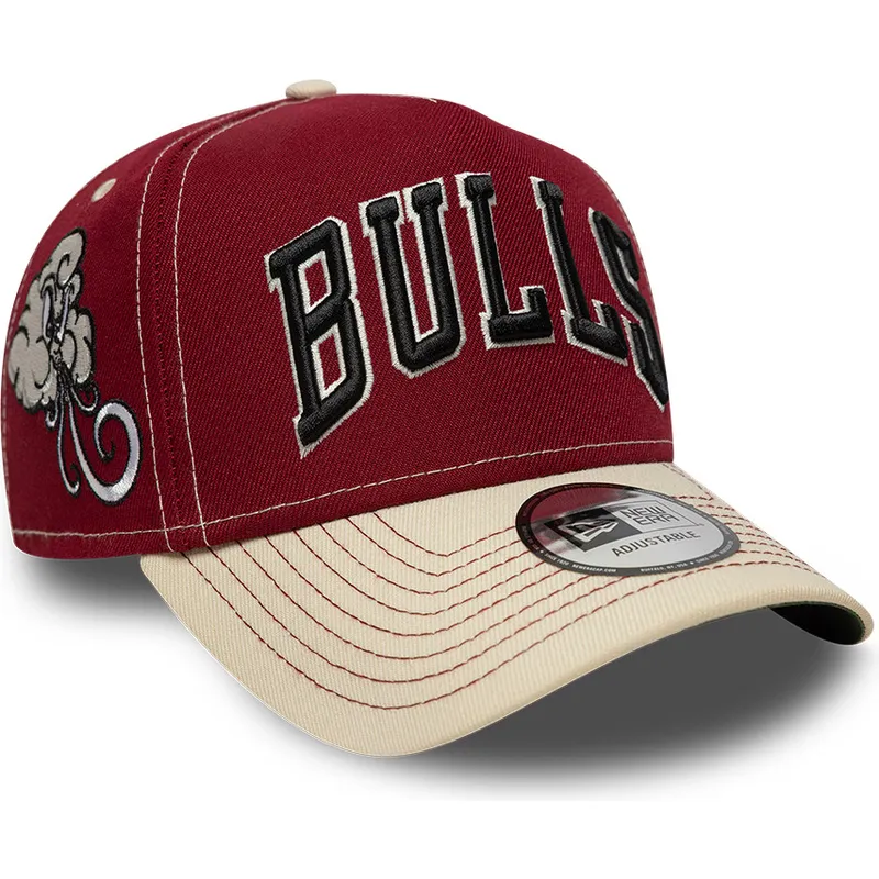 bone-curvo-vermelho-e-bege-snapback-e-frame-city-icon-da-chicago-bulls-nba-da-new-era