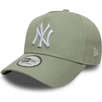 Boné curvo verde snapback E Frame League Essential da New York Yankees MLB da New Era