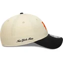 bone-curvo-bege-e-preto-snapback-9forty-m-crown-side-script-da-new-york-mets-mlb-da-new-era