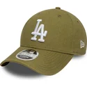 bone-curvo-verde-snapback-9forty-m-crown-linen-da-los-angeles-dodgers-mlb-da-new-era