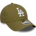 bone-curvo-verde-snapback-9forty-m-crown-linen-da-los-angeles-dodgers-mlb-da-new-era