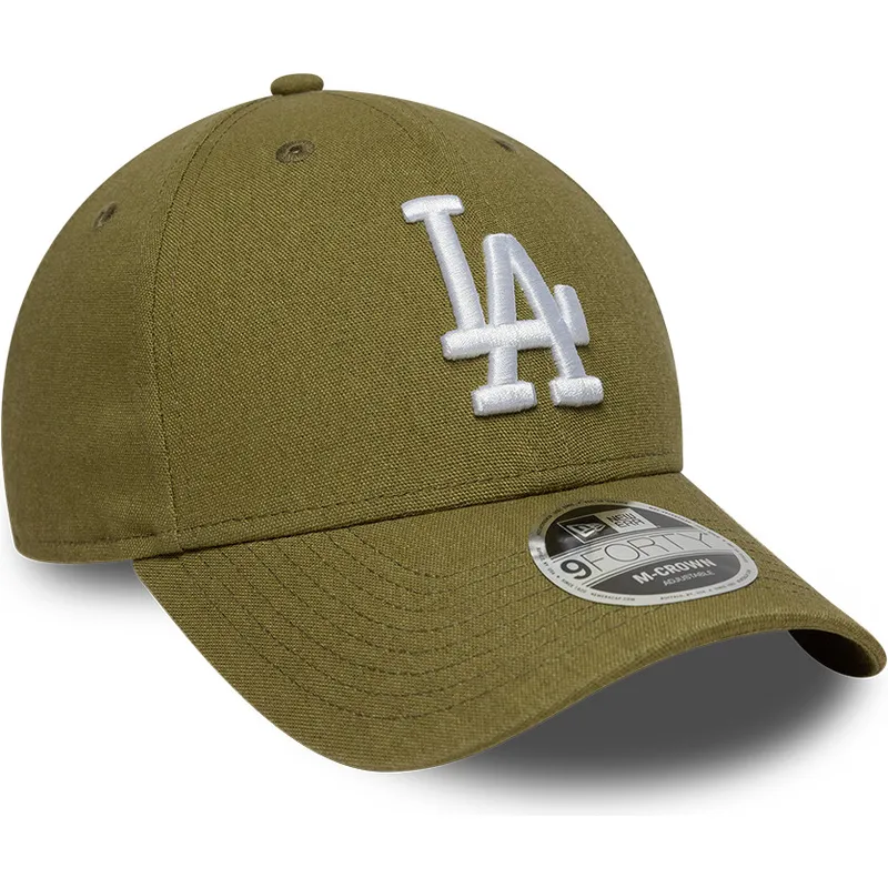 bone-curvo-verde-snapback-9forty-m-crown-linen-da-los-angeles-dodgers-mlb-da-new-era