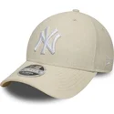 bone-curvo-bege-snapback-9forty-m-crown-linen-da-new-york-yankees-mlb-da-new-era