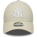 bone-curvo-bege-snapback-9forty-m-crown-linen-da-new-york-yankees-mlb-da-new-era