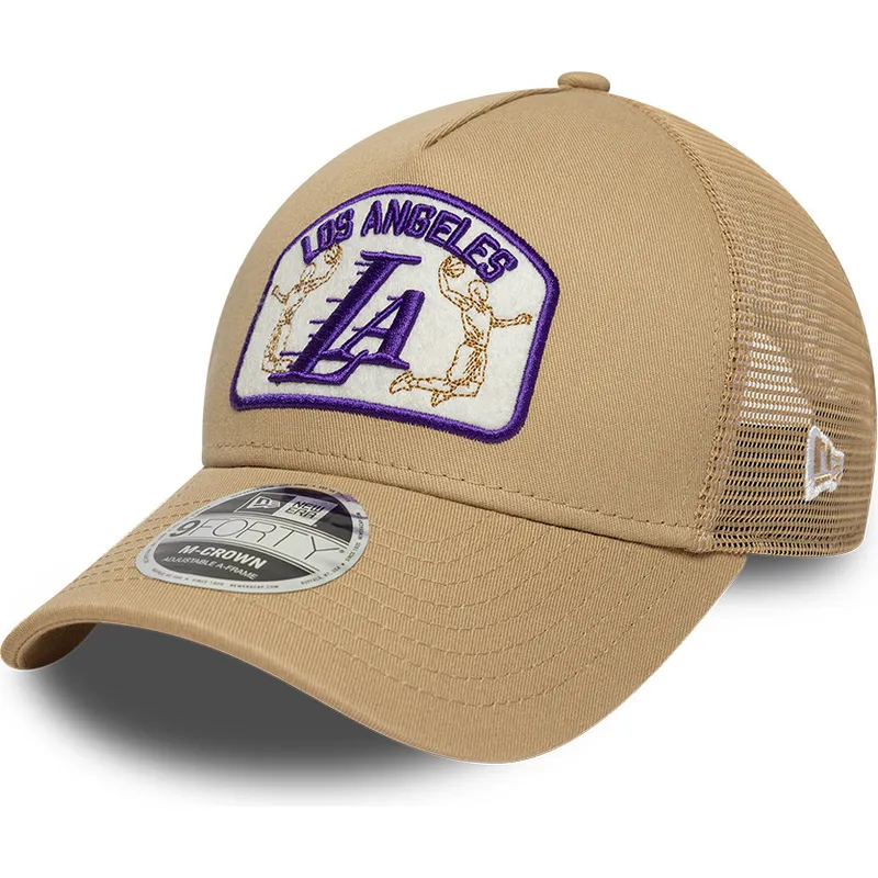 bone-trucker-bege-9forty-m-crown-a-frame-da-los-angeles-lakers-nba-da-new-era
