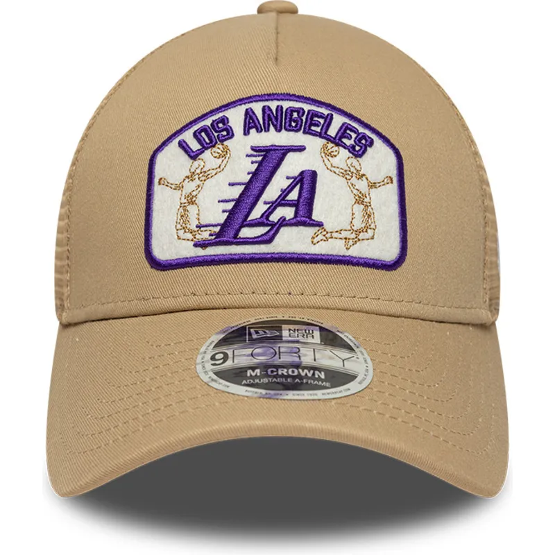 bone-trucker-bege-9forty-m-crown-a-frame-da-los-angeles-lakers-nba-da-new-era