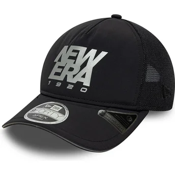 Boné trucker preto ajustável 9FORTY APEX Reflective A Frame da New Era