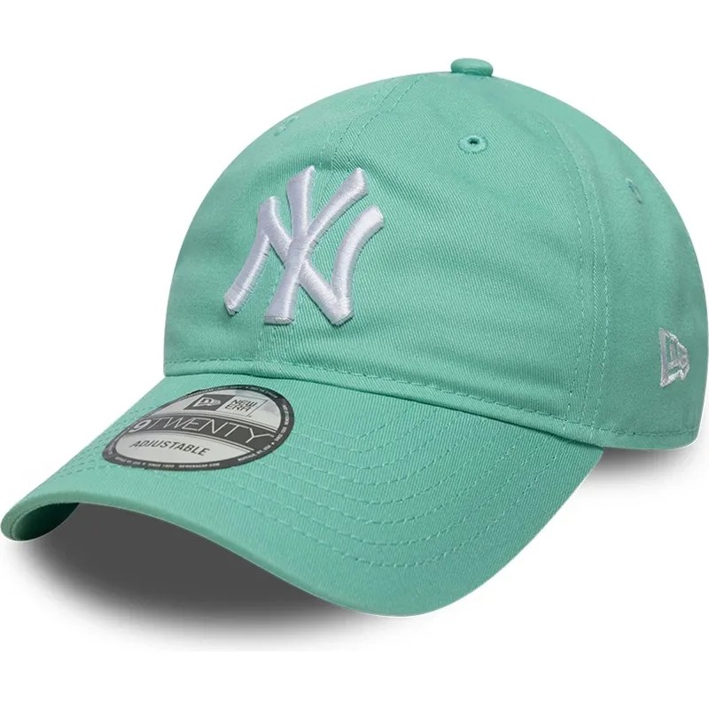 bone-curvo-verde-claro-ajustavel-9twenty-league-essential-da-new-york-yankees-mlb-da-new-era