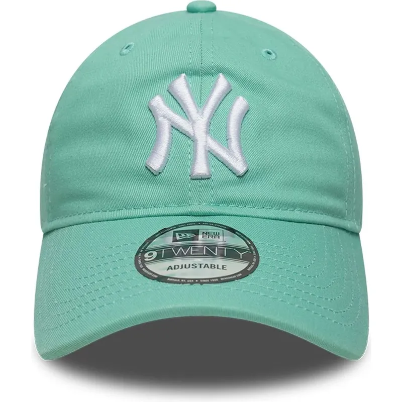 bone-curvo-verde-claro-ajustavel-9twenty-league-essential-da-new-york-yankees-mlb-da-new-era