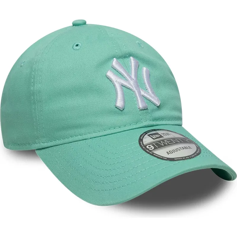 bone-curvo-verde-claro-ajustavel-9twenty-league-essential-da-new-york-yankees-mlb-da-new-era