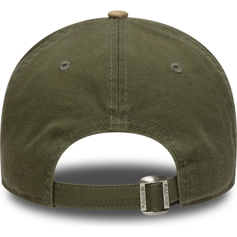 bone-curvo-verde-e-castanho-ajustavel-9twenty-mini-washed-contrast-da-oakland-athletics-mlb-da-new-era