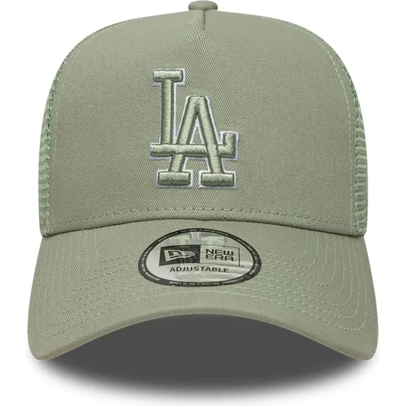 bone-trucker-verde-com-logo-verde-a-frame-outline-da-los-angeles-dodgers-mlb-da-new-era