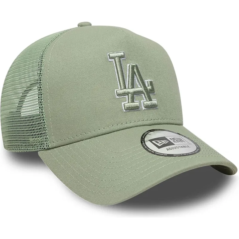 bone-trucker-verde-com-logo-verde-a-frame-outline-da-los-angeles-dodgers-mlb-da-new-era