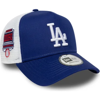 Boné trucker azul A Frame Side Patch da Los Angeles Dodgers MLB da New Era