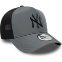 bone-trucker-cinza-com-logo-preto-a-frame-sport-da-new-york-yankees-mlb-da-new-era