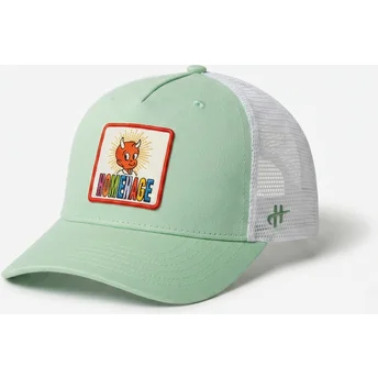 Boné trucker verde claro e branco Childhood Fun The Trucker da Homenage
