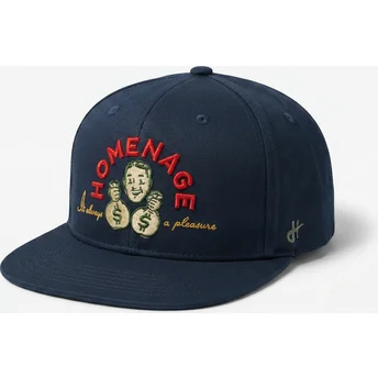 Boné curvo azul marinho snapback Money Music Shapes Identity The Snap da Homenage