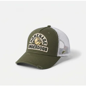 Boné trucker verde e branco Underdogs The Trucker da Homenage