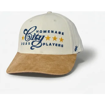 Boné curvo khaki e castanho snapback Suede Players Sport The Ball da Homenage