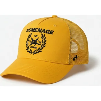 Boné trucker amarelo Jet Military Surplus The Trucker da Homenage