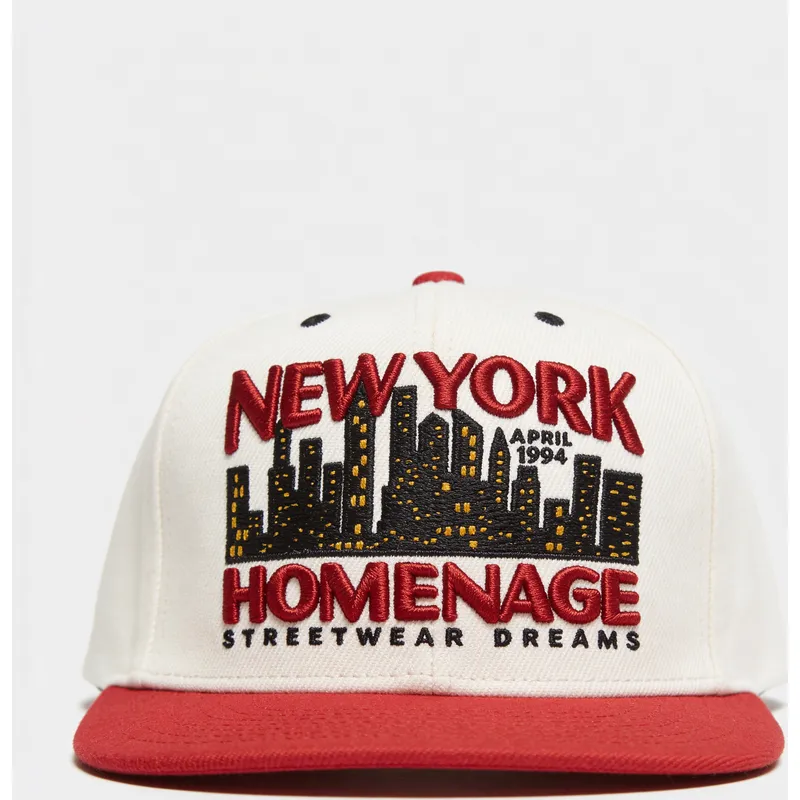 bone-plano-bege-e-vermelho-snapback-nysky-skylines-the-snap-da-homenage