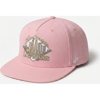 Boné plano rosa snapback LASKY Skylines The Retro da Homenage
