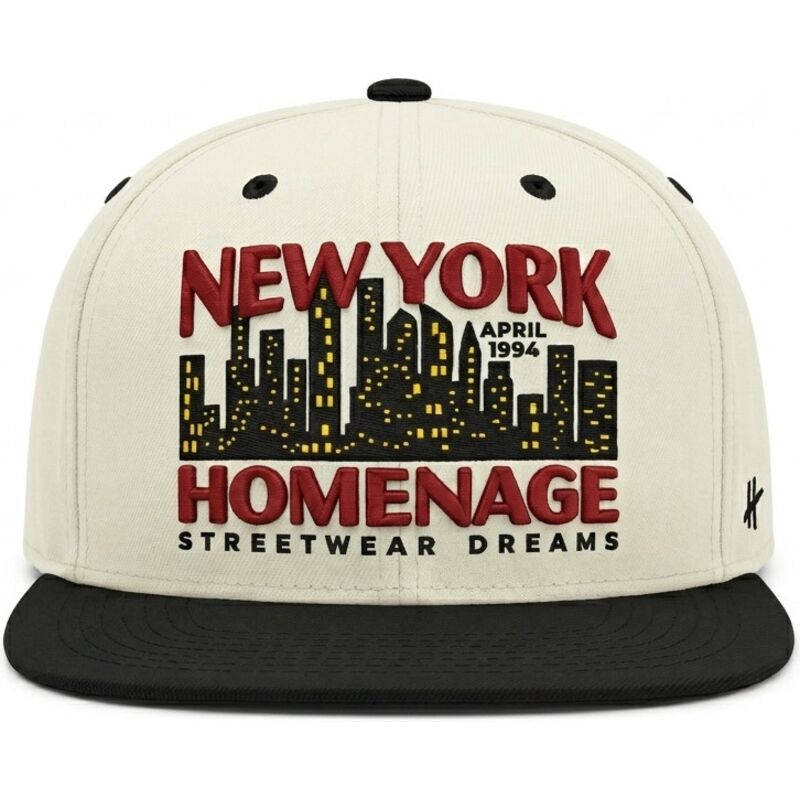 bone-plano-bege-e-preto-snapback-nysky-skylines-the-snap-da-homenage