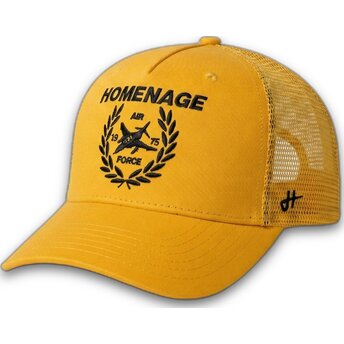 Boné trucker amarelo Jet Military Surplus The Trucker da Homenage