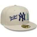 bone-plano-bege-justo-com-logo-azul-marinho-59fifty-city-icon-da-new-york-yankees-da-new-era